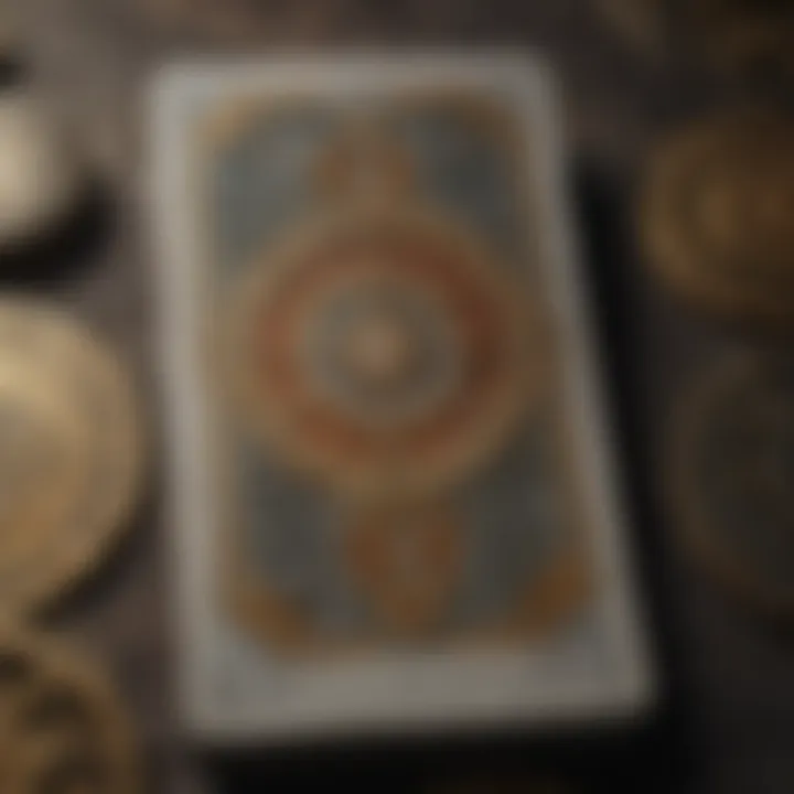 Illustration of Tarot Deck with Intricate Designs