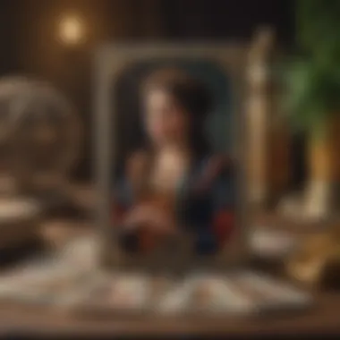 An illustration showcasing the historical evolution of tarot cards through different styles.