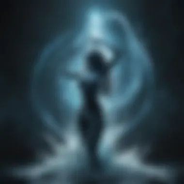 Energetic Aura of Aquarius Rising Abstract representation of Aquarius Rising sign energy
