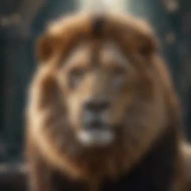 Majestic Lion in the Zodiac