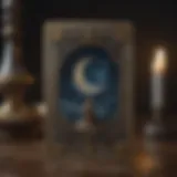 Mystical Tarot Card with Crescent Moon