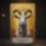 Capricorn Tarot Card with Goat Symbol