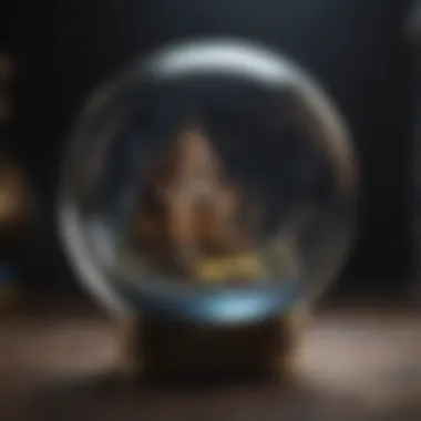 Cosmic Revelations in Crystal Ball Gaze Mystical Crystal Ball with Cosmic Glow