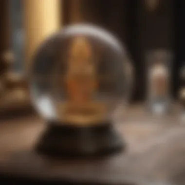 Crystal Ball Reflecting Tarot Symbols