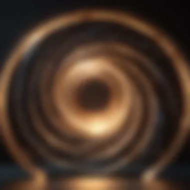 An abstract representation of swirling energy and light