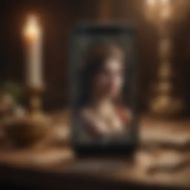 Tarot App on Smartphone Screen