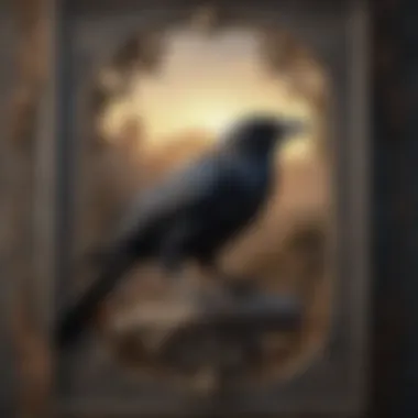 Crow Tarot Card Symbolism A beautifully illustrated Crow Tarot card showcasing intricate designs and symbolism.
