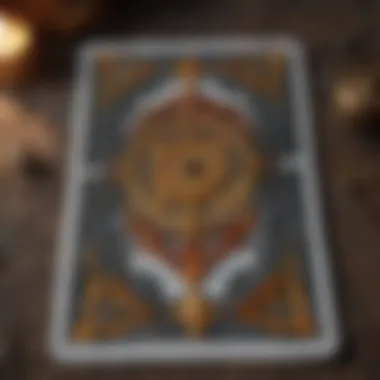 A close-up of a tarot card being drawn