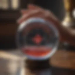 A mystical crystal ball reflecting romantic energies