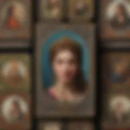 A vintage tarot deck displayed on a richly textured surface, showcasing intricate card designs.