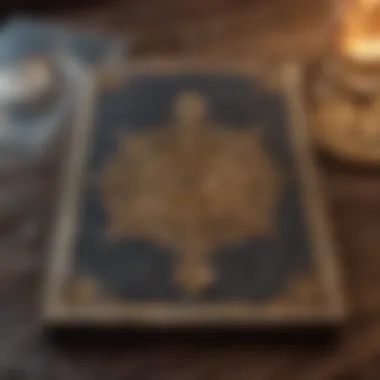 Close-up of tarot cards, highlighting unique symbols and meanings.