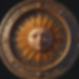 Astrological chart showcasing the Sun, Moon, and Rising signs