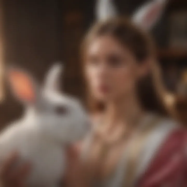 Artistic depiction reflecting the feminine energies of the Rabbit Woman