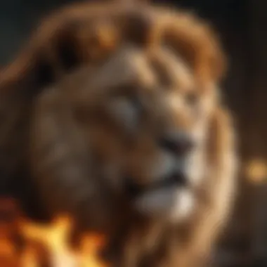 A majestic lion symbolizing the essence of Leo as a fixed fire sign.