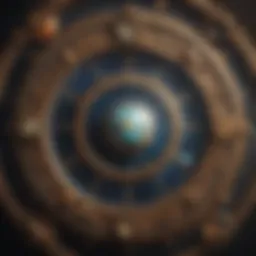 Celestial chart showcasing zodiac signs and planetary positions