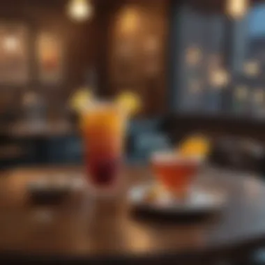 Astrology-Inspired Beverages at a Cafe Astrology-themed drinks on a cafe table