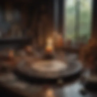 The Witch's Altar - A Sacred Space for Intuition An ancient witch's altar adorned with mystical symbols