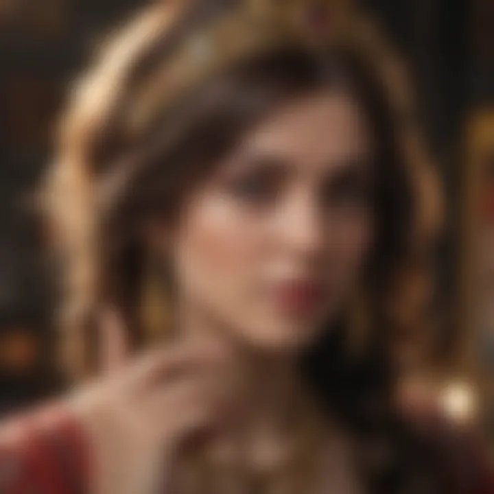 A close-up of tarot cards depicting powerful female archetypes