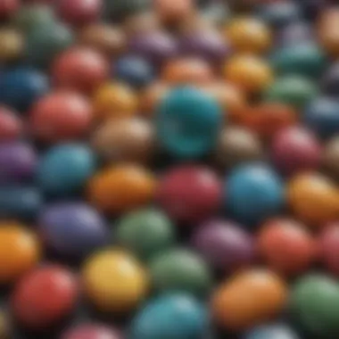 A close-up view of various Libra stones showcasing their vibrant colors