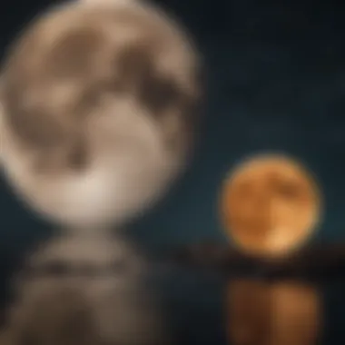 The Mystical Glow of the Moon in Pisces A serene night sky filled with stars and a glowing full moon