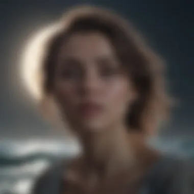 Intuition Inspired by the Lunar Tide A tranquil ocean scene reflecting moonlight and deep intuition