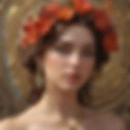 The Venus card adorned with floral motifs symbolizing beauty