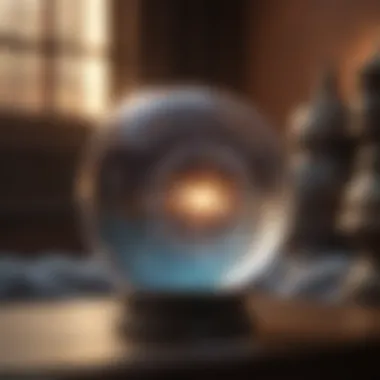 Crystal Ball Reflecting Glowing Aura