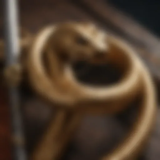 Gilded Serpent Coiled Around a Sword