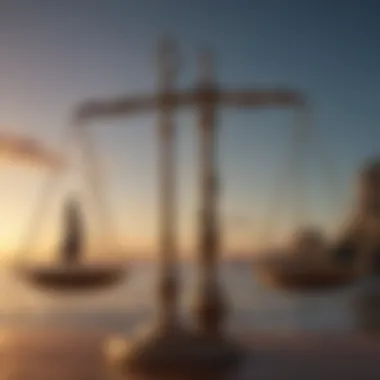 The Balance of Libra Symbolizing balance, the Libra zodiac sign represented by scales