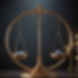 The Libra symbol, showcasing the scales representing balance and harmony in astrology