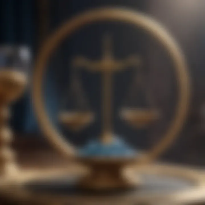 Artistic depiction of Libra symbol in a harmonious setting