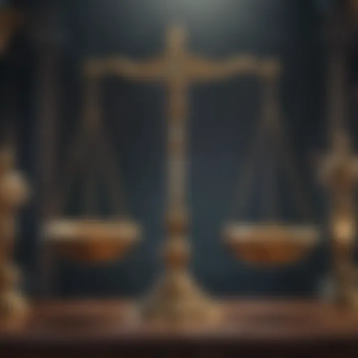 Illustration of Libra symbol with Justice theme