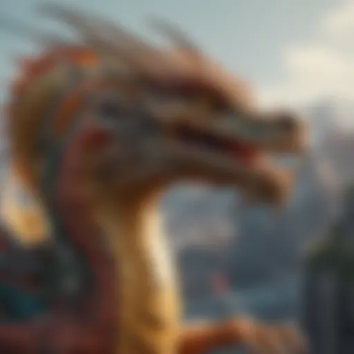 Majestic Chinese Dragon in Flight