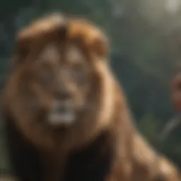Majestic Lion and Archer Symbolizing Sagittarius and Leo Compatibility