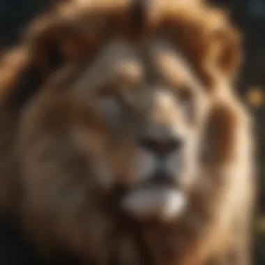 Majestic Lion Symbolizing Leo Zodiac Sign