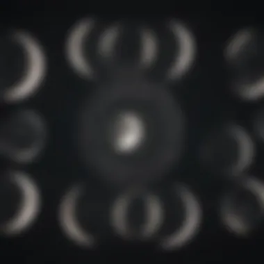 Mysterious Moon Phases in Night Sky