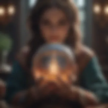 Mysterious Tarot Reader with Crystal Ball