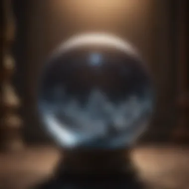 Mystical Crystal Ball Illuminated by Moonlight