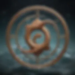 Illustration of Pisces zodiac symbol in a mystical water setting