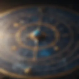Celestial map showcasing zodiac signs