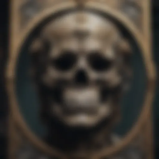 Sinister Tarot Card with Skull