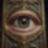 Tarot card with a mysterious eye