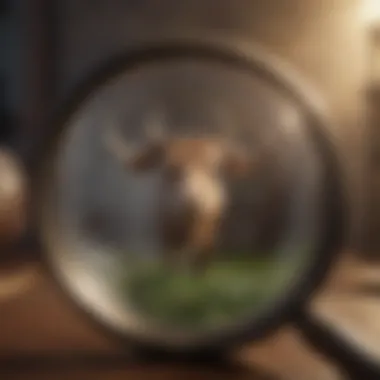 A magnifying glass revealing the hidden traits of Taurus rising sign