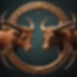 Astrological symbols of Taurus and Scorpio