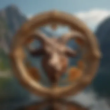 The Resilient Taurus Symbol Symbolic representation of Taurus with floral elements