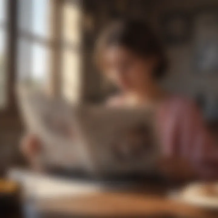 A person reading a newspaper with horoscopes featured prominently