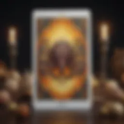 Symbolic representation of the Cancer tarot card with astrological elements