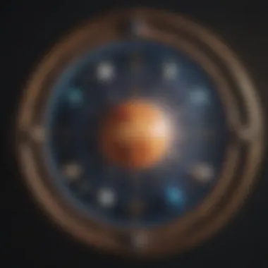 Astrological Symbols in the Lunar Chart Lunar chart with astrological symbols