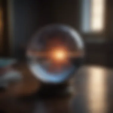 A mystical crystal ball reflecting a vibrant aura