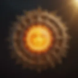 Illustration of the sun sign symbol representing individuality and core essence.